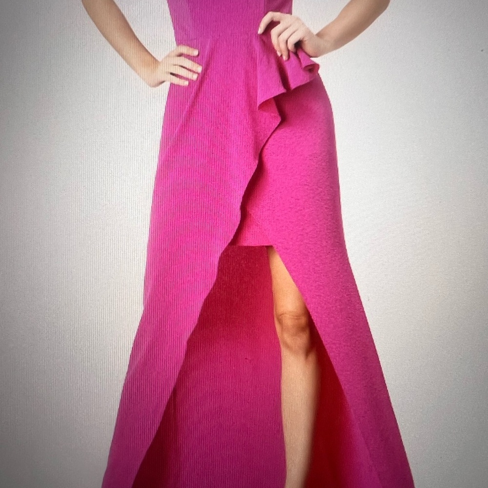 Dress the Population Fuchsia High Low Gown